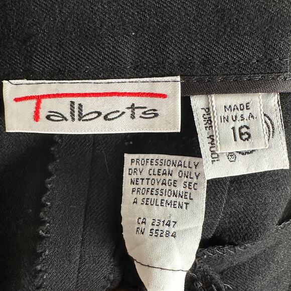 Vintage Talbots 100 Worsted Wool Pleated Skirt 16 Academia Preppy Goth EUC - Picture 8 of 9